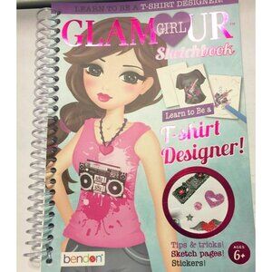 Glamour Girl T-Shirt Designer Crafts Sketchbook Bendon For Ages 6+ Stickers Tips